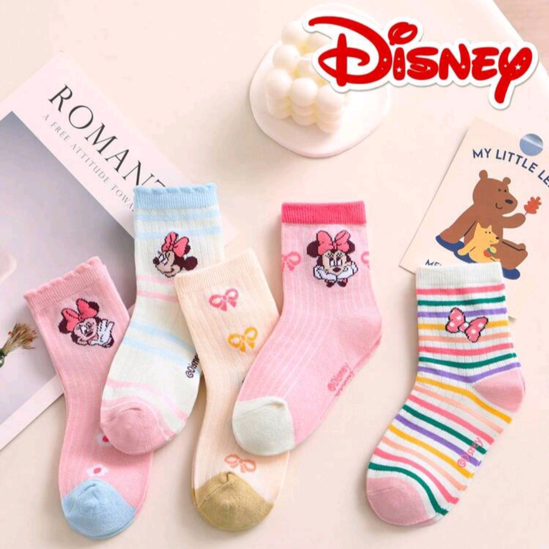 5 pares - Medias para niñas con diseños de Disney